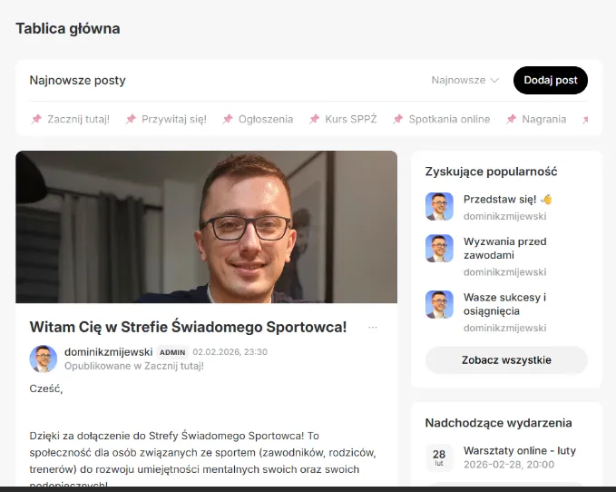 Strefa Świadomego Sportowca — widok 1